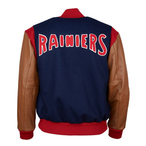 Chaqueta de béisbol unisex personalizada al por mayor a prueba de viento transpirable mangas de cuero lana invierno Letterman College School Jacket - Product Image 2
