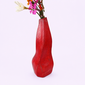 Vase de table en céramique style nordique origami, design simple et classique pour la maison, le salon et la décoration de mariage, petite taille L - Product Image 2