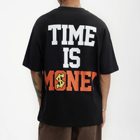 T-shirt à manches courtes surdimensionné avec impression graphique Streetlab qui brille dans le noir, style streetwear pour hommes, jersey en coton 250 g/m²