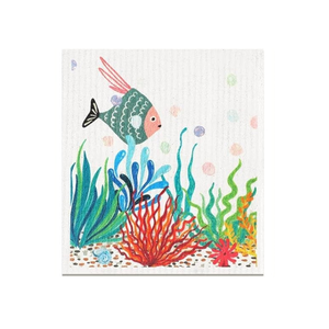 Eco Occasion Blue Lines Embroidered Golf <b>Kitchen</b> <b>Towel</b> 45x70cm 310GSM Natural Cotton Designed For Eco Retailers Clubs Buyers - Product Image 4