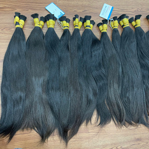 Extensiones de pelo natural de un donante para bebé, color negro, liso y natural, calidad superior, listo para enviar - Product Image 3