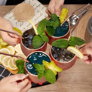 Koi Direct 18oz Hammered Pure Copper Moscow Mule Mug 450mL Capacidad Mango de latón Venta de fábrica para café Cerveza Fiesta Bebidas - Product Image 5