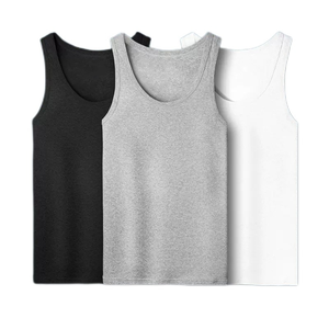 Camiseta de Tirantes de Algodón para Hombre, Deportiva de Verano, 100% Algodón, Camiseta sin Mangas para Hombres de Mediana Edad y Mayores, Camiseta Interior Transpirable - Product Image 1