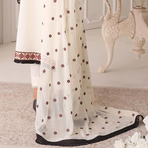 Nouvelle mode femmes costumes de pelouse robe de soirée d'été brodé Design moderne longueur au sol à la vente en gros 2025 - Product Image 3