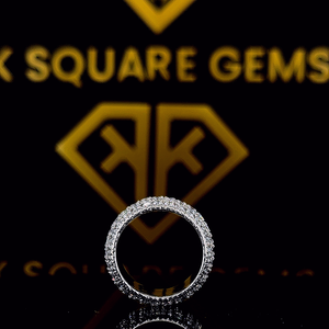 Anillo de Moissanita con Corte Ovalado en Forma de Corazón, Engaste Pavé, Oro Blanco 925, Joyería Iced Eternity Bling para Mujer, Regalo - Product Image 4