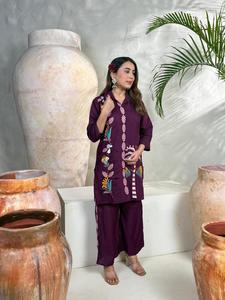 Ensemble Kurti de luxe Vetican Lemon Tree Work Cordset, tenue de créateur haut de gamme pour mariages, fêtes, festivals et mode quotidienne - Product Image 5