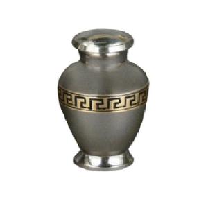 High Quality Brass Cremation <b>Keepsake</b> Urns With Engraving Black And Pewter Finished <b>For</b> Human <b>Ashes</b> Funeral Supply - Product Image 6