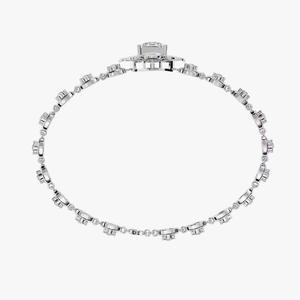 Pulsera Clásica de Flores de Tenis de 14K, Joyería Delicada para Boda con Moissanita y Diamante, Regalo Perfecto para Fiestas - Product Image 3