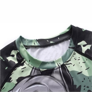 Traje de baño BJJ Rash Guard de alta calidad, camisa de compresión para entrenamiento Jiu Jitsu MMA, diseño personalizado, protectores Rash hechos en Pakistán - Product Image 3