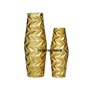 Vase à fleurs en métal de taille personnalisée forme ronde porte-fleurs fantaisie de haute qualité classique élégant nouveauté vase à fleurs en métal - Product Image 3