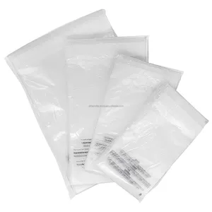 Shelf-Adhesive Poly Bag Plastic Bag for Packing Of Food, Clothes, Gift Clear Plastic Poly Bag with Suffocation Warning