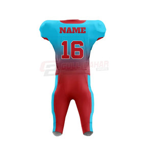 Conjunto de uniforme de fútbol de escuela secundaria Material de calidad con inserciones laterales transpirables Ajuste elástico de fútbol americano Longitud de manga corta - Product Image 3