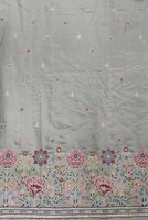 Léger pour les tissus de broderie en soie Fendi Travail de fil multicolore pour les robes Koti Kurta