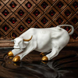 Adorno de escultura de animal de toro para el hogar, Hotel, oficina, mesa, decoración, uso, adorno de escultura de Metal - Product Image 4