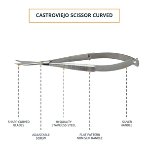 Ensemble de micro ciseaux de haute qualité avec des lames tranchantes et durables Poignées russes Ciseaux à ressort en acier inoxydable - Product Image 5