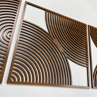 Décoration murale moderne en bois, design découpé au laser sur MDF, finition personnalisée, respectueuse de l'environnement, pour salon, décoration murale