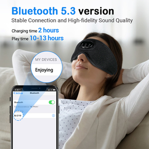 Maschera per Dormire Intelligente con Musica Bluetooth, Rumore Bianco, Seta di Latte <span class=keywords><strong>e</strong></span> Design 3D che Blocca la Luce - Product Image 3