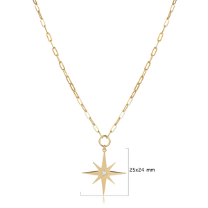 Collier avec pendentif tendance en argent sterling 925 fait main de style turc, design étoile du nord, pour fiançailles et mariage - Product Image 3