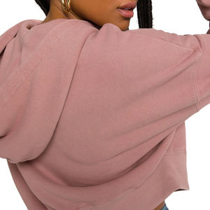 Haut court à capuche pour femme, nouvelle collection, haute qualité, doublé polaire/coton, manches courtes, décontracté, pour l'hiver - Product Image 5