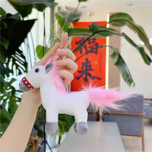 Caballo Plushie Animal relleno Potro llavero de felpa <span class=keywords><strong>Tos</strong></span> Favor para granja suministros de fiesta de cumpleaños Peluches <span class=keywords><strong>Mini</strong></span> llavero de caballo - Product Image 4