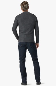 Pantalones vaqueros de algodón OEM de tamaño personalizado para hombre, pantalones vaqueros negros en blanco con cremallera, pantalones vaqueros Acampanados para hombre - Product Image 3