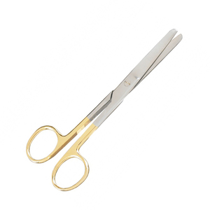 ISO 13485 MDR Acier inoxydable allemand de haute qualité 420SUSJ2 Pansement manuel réutilisable Ciseaux d'opération ronds/ronds médicaux - Product Image 4