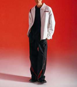 Wholesale <b>Mens</b> <b>Black</b> Canvas <b>Cargo</b> <b>Jogger</b> Pants Custom Logo Multi-Zip Pockets Stereo Effect High Waist - Product Image 5