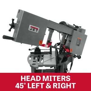 Sierra de cinta portátil de doble ingleteo de 10 pulgadas, grado industrial, 1 HP, 115/230V, 1 fase, fuente de alimentación eléctrica/a batería para cortar metal y madera - Product Image 6