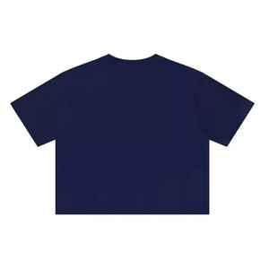 Camiseta recortada de gran tamaño personalizada de algodón pesado liso de 300 Gsm de alta calidad para hombres, estilo cuadrado - Product Image 3