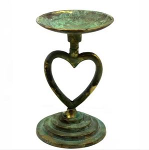 Venta caliente decoración del hogar sucio latón acabado aluminio Metal decorativo moderno vela Pilar titular hecho a mano personalizado - Product Image 1