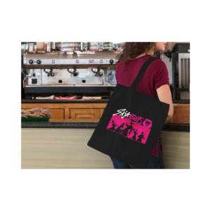 Ensemble de 2 sacs fourre-tout en toile K-Pop Demon Hunters, imprimés sur mesure, taille moyenne, avec poignées en corde, Huntr/x & Saja Boys - Product Image 3