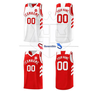 Uniforme de baloncesto reversible de nuevo diseño personalizado, uniforme de baloncesto reversible de nuevo diseño de alta calidad - Product Image 3