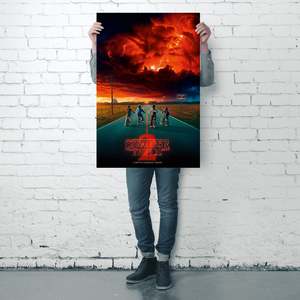 Affiche de la 2ème saison de Stranger Things, design de plaque unique pour les fans - Product Image 1