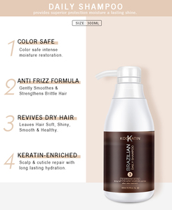 Ensemble de traitement à la kératine brésilienne professionnel, shampooing et après-shampoing pour cheveux, hydratant et nourrissant, produit réparateur pour cheveux - Product Image 5