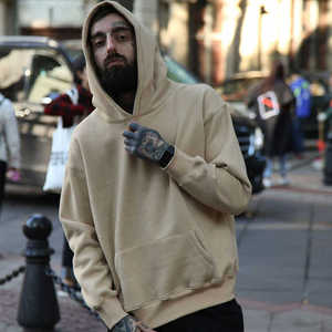 Sudaderas con capucha de lana personalizadas de alta calidad, Sudadera con capucha extragrande de algodón con hombros caídos para hombre - Product Image 3