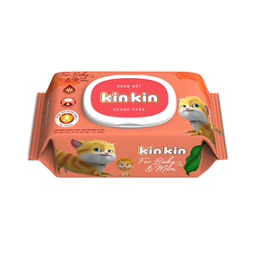 100% naturel Non-tissé bébé lingettes humides 80 pièces en gros OEM/ODM nettoyage Kinkin Service disponible - Product Image 2