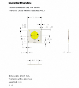 POLYMATECH STANDARD COB Series FL27COB3030 LED Azul de 450nm de Alta Potencia, Iluminación COB que Proporciona una Iluminación Azul Intensa y Eficiente - Product Image 6