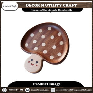 Assiettes en bois d'acacia naturel faites à la main pour bébé, écologiques, polies, multi-usages, en vente au meilleur prix - Product Image 5