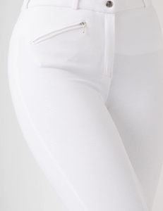 Culotte d'équitation active pour femmes en silicone avec poignée à siège intégral, taille moyenne avec poche avant - Product Image 4