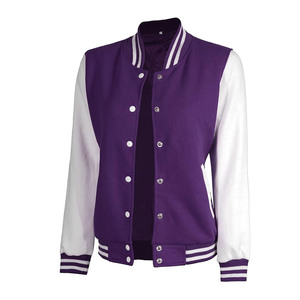 Style de rue personnalisé pour femmes Veste de baseball universitaire en laine de haute qualité en cuir à manches - Product Image 3