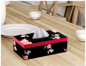 Hermosa caja de pañuelos impresa de madera hecha a mano clásica para uso en la mesa hogar cocina restaurantes oficinas - Product Image 6