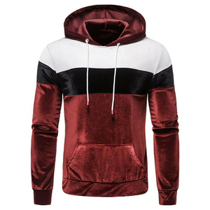 เสื้อฮู้ดกำมะหยี่แฟชั่นฤดูหนาวสำหรับผู้ชาย ออกแบบเองได้ สีพื้นเรียบง่าย สไตล์ใหม่ เสื้อฮู้ดกำมะหยี่ผสมผ้าฝ้าย - Product Image 1