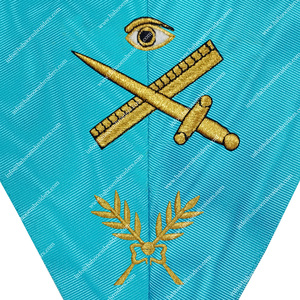 ปลอกคอเจ้าหน้าที่ Masonic REGALIA ของผู้เชี่ยวชาญในพิธีกรรมฝรั่งเศส - Product Image 2