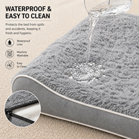 Lit pour chien de grande taille, lavable, écologique, luxueux et classique, avec mousse imperméable, confortable comme un canapé et housse amovible