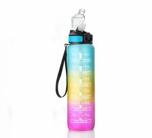 <b>1</b> <b>Litre</b> Motivational <b>Water</b> <b>Bottle</b> <b>with</b> Time Marker & <b>Straw</b> - BPA-Free Leakproof Sports Gym <b>Bottle</b> 280pc MOQ India - Product Image 4