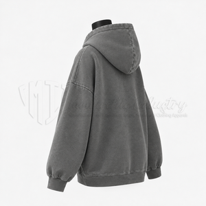 Sudadera con Capucha Gris para Mujer, 100% Algodón, Tejida, Informal, con Bolsillos, Estilo Urbano, Forrada, de Secado Rápido, para Otoño - Product Image 4