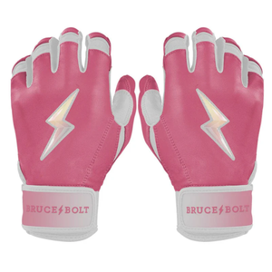Serie Patriot Guantes de bateo de puño corto Cuero Diseño único Tasa al por mayor Bruce Bolt Guantes de bateo de béisbol - Product Image 1