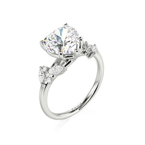 Jeulia Classic Custom Heart <b>Cluster</b> <b>Crystal</b> Ring - Product Image 2