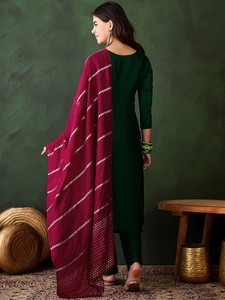 คอลเลกชันขายส่งของผ้าไหมปักลายพิเศษอินเดียปากีสถาน kurti ด้านล่าง dupatta - Product Image 3