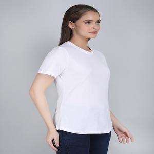 Vente d'été chaude T-shirts en coton personnalisés pour femmes col rond haut régulier avec tissu en jean graphique 3D excellent pour les tenues - Product Image 1